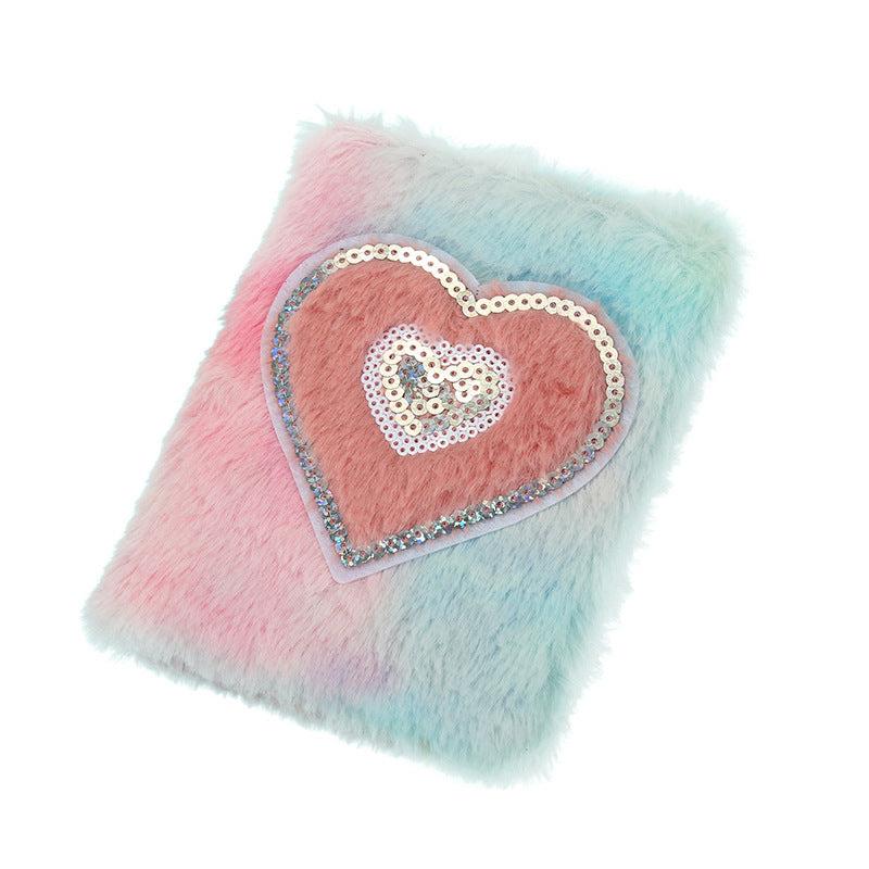 Wholesale Cartoon Plush Notebook Cute Girls Embroidery Account Book